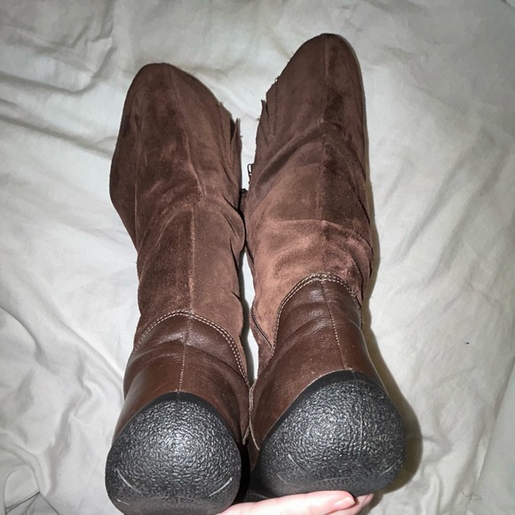 BROWN BOOTS Hotter brown leather and suede boots, LIKE NEW - Picture 4 of 9